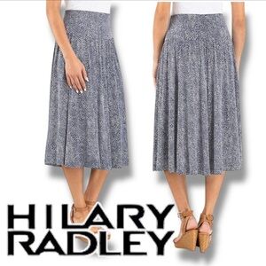 Midi Length Skirt Hilary Radley Swing Polka Dot  Sz Medium
